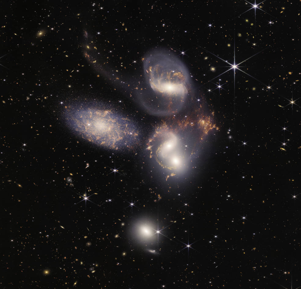 Stephan's Quintet (Image Credit: Credits: NASA, ESA, CSA, and STScI)